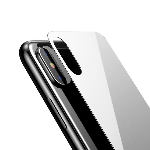 Tvrdené ochranné sklo na zadnú časť iPhonu X - biela farba
