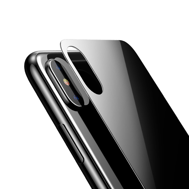 Tvrdené ochranné sklo na zadnú časť iPhonu X - čierna farba