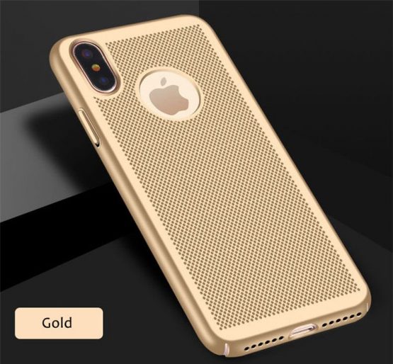 Štýlový kryt pre iPhone X v zlatej farbe