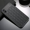 Silikónový pletený kryt Woven pre iPhone X v čiernej farbe