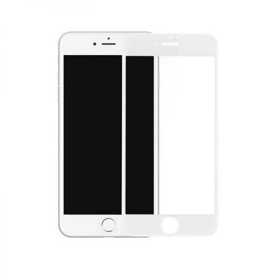 3D ochranné sklo pre iPhone 7, iPhone 8, biela farba