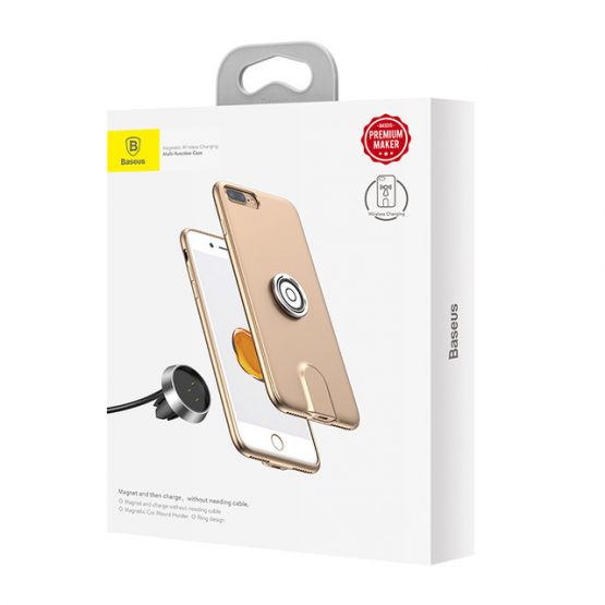 Štýlový multifunkčný obal pre iPhone 7 a iPhone 8 v zlatej farbe
