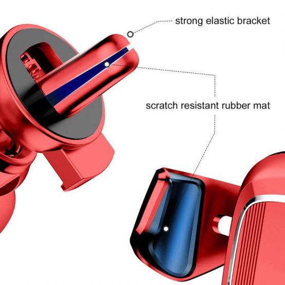 Gravitačný držiak do ventilátora automobilu BASEUS v červenej farbe