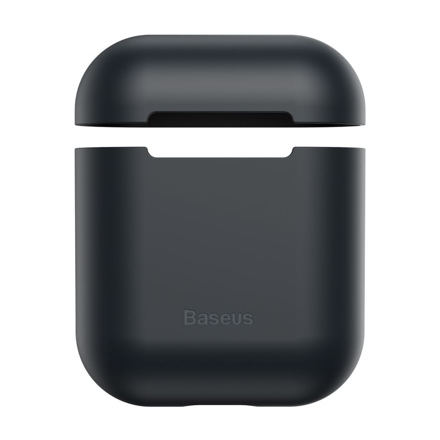 Ochranný silikónový obal BASEUS pre Apple Airpods v čiernej farbe