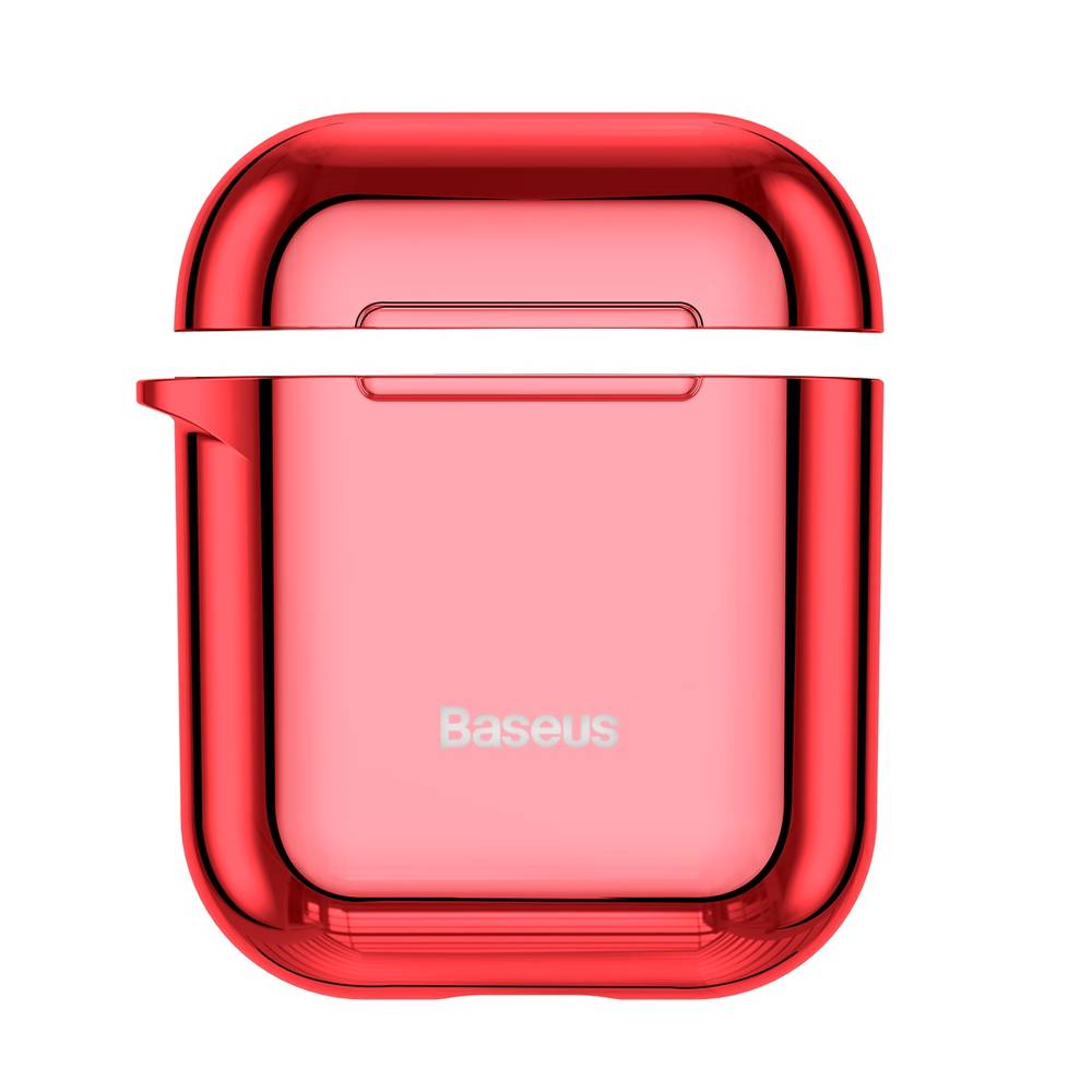 Ochranné púzdro BASEUS pre Apple Airpods v lesklej červenej farbe-