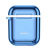 Ochranný obal BASEUS pre Apple Airpods v lesklej modrej farbe
