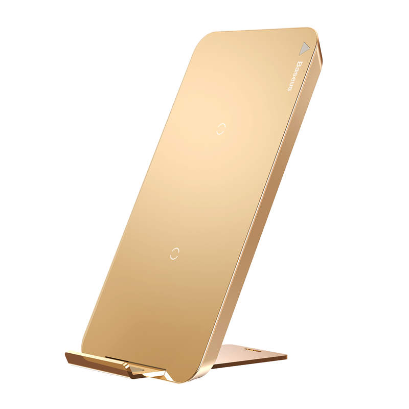 QI bezdrôtová nabíjačka na smartfóny, Baseus, zlatá farba