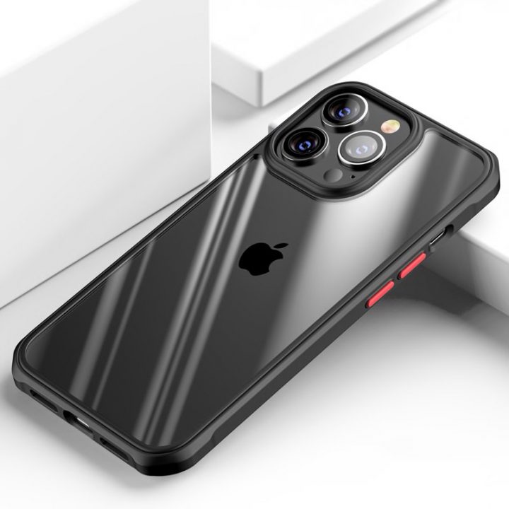 Kvalitné nárazuvzdorné púzdro pre iPhone 13 Pro MAX v čiernej farbe