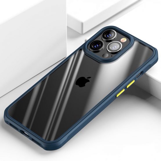 Kvalitné nárazuvzdorné púzdro pre iPhone 13 Pro v modrej farbe