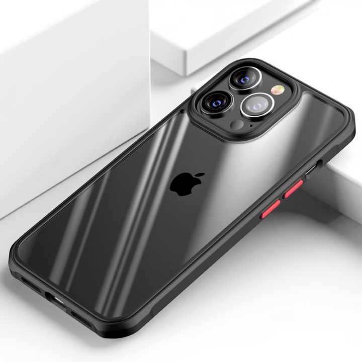 Kvalitné nárazuvzdorné púzdro pre iPhone 13 v čiernej farbe